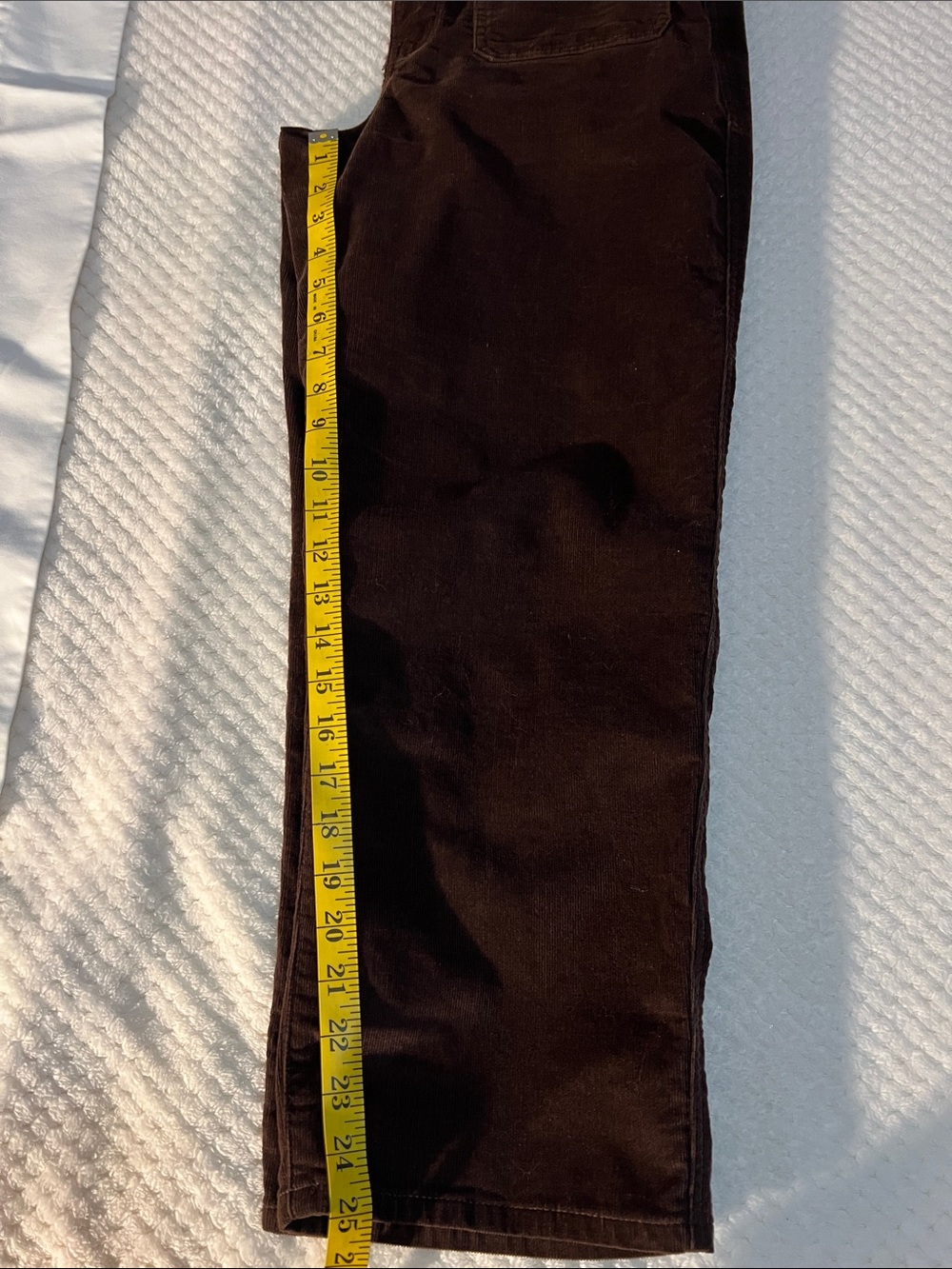 Women’s Dark Brown Corduroy Pants High Waist Pants Wonderly Brand - Picture 7 of 8